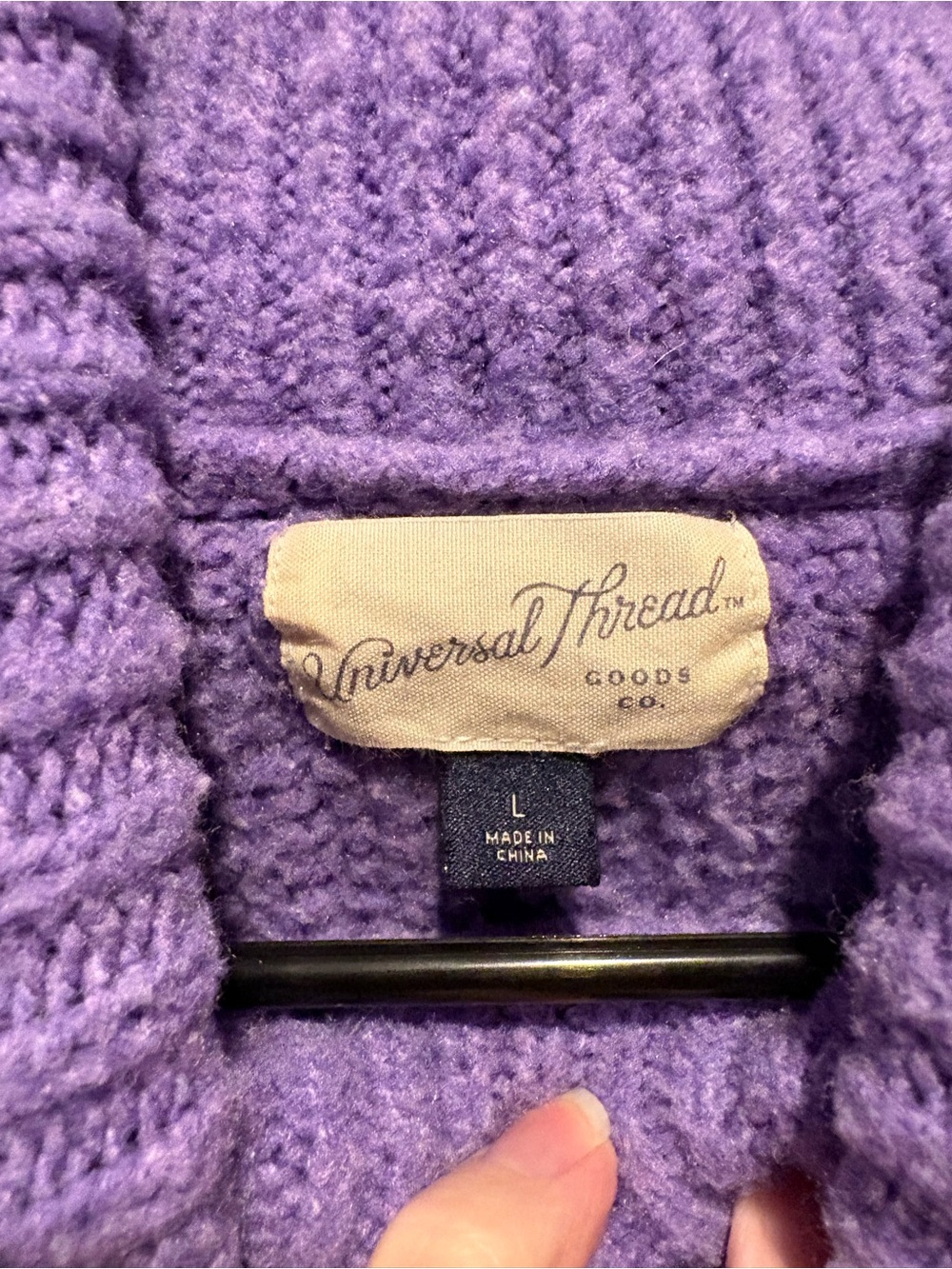 Universal Thread Purple Turtleneck Chunky Knit Sweater EUC - Picture 2 of 5